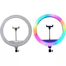 Aro De Luz Led Rgb De 14 Pulgadas Multicolor Sin Trípode