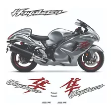 Kit Adesivo Hayabusa 2020 Modelo Paralelo Moto Prata