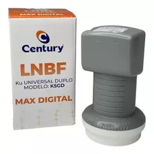 Lnbf Ku Max Digital Duplo - K5gd Century Compativel Com 5g