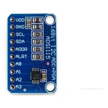 Módulo Conversor Analógico Digital Ads1115 16bit Adc Arduino