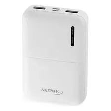 Cargador Portatil 5000mah Power Bank Netmak Nm-pb3 5v Pcreg Color Blanco