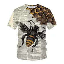 Camiseta Honey Bee Para Hombre, Estampado De Abejas 3d, L, P