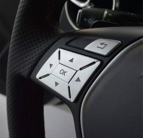 Tapa Botones Cromados Controles Volante Mercedes Benz C E A Foto 3