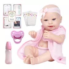 Boneca Bebe Reborn Recem Nascida Menina Roupa Saida De Banho