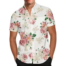 Kit 2 Camisa Camiseta Social Masculina Floral Florida Top