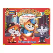 Quebra-cabeça Puzzle 35 Peças Amigato- Gatos Uriarte