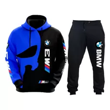 Conjunto De Moletom Blusa E Calça Racing Bmw Moto E Carro