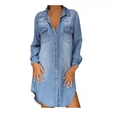 Vestido Q Para Mujer, Informal, De Verano, Con Cuello Vuelto