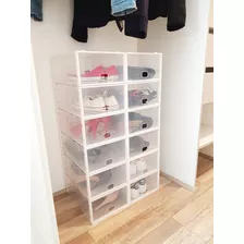 Caja Organizadora De Zapatos Plástico Transparente -10 Cajas