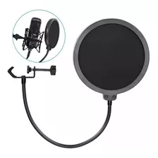 Pop Filter P/ Microfone Filtro Voz Gravação Flexível Estúdio