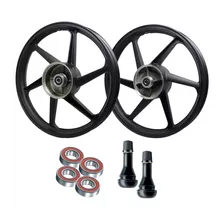 Roda Liga Leve Preta 6 Palitos Ponta Titan Mix Fan 150 Lona