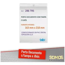 Porta Documento C Tampa E Ilhos 1/2 Oficio Com 10 Unidades