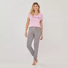 Pijamas Femininos Calça Blusa Manga Curta Any Any