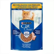 Sachê Nestlé Purina Cat Chow P/ Gatos Castrados Sabor Peixe