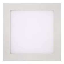 Luminária Led Painel Quadrada Sobrepor 24w 3.000k Kian Cor Branco