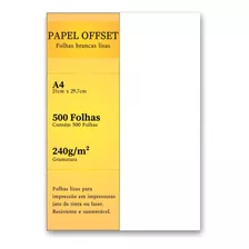 Papel Offset A4 Branco 500 Folhas Sulfite 240g Chambril Top