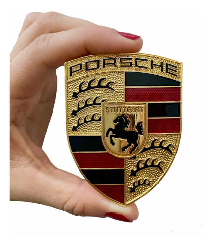 Emblema Porsche Metlico Con Adhesivo Para Auto Y Camioneta Foto 2