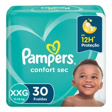 Fralda Infantil Confort Sec Pampers Tamanho Xxg C/30