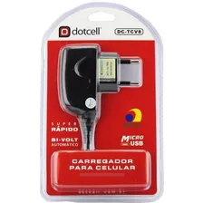 Carregador V8 Rápido Bivolt Dotcell Radio Comunicador Rc3002