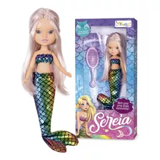 Boneca Sereia De Brinquedo Princesa Com Cauda Em Pano Menina