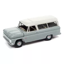 1966 Chevrolet Suburban Gris 1:64 Auto World