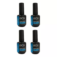 Kit 4 Top Coat Sioux No Cleanse 15ml Unhas Acrigel Fibra