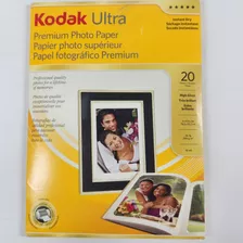 Papel Fotográfico Premium Kodak 20 Hojas 10x15 280g