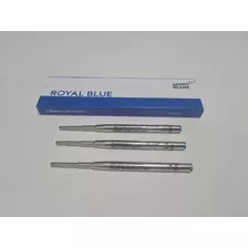 3 Refis Carga Balpen Montblanc Cartucho Azul Média Balpoint 