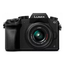 Panasonic Lumix Kit G7 + Lente 14-42mm + Lente 45-150mm Dmc-g7w Sin Espejo Color Negro