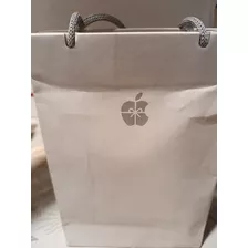 Bolsa Original Apple Blanca Con Cordón Gris