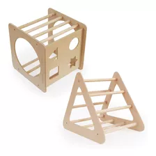 Cubo + Triangulo Montessori Fibrofacil Didactico Mdf