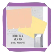 Kit Imprimible Molde Caja Milk Box (editable)