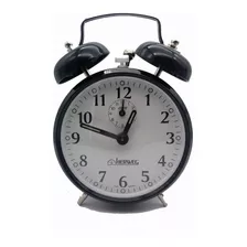 Relógio Despertador À Corda Antigo Mecanico Eurora Aço