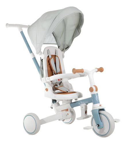 Triciclo 5 Em 1 E-lite Trike Bicicleta Azul Premium Baby Off White Azul