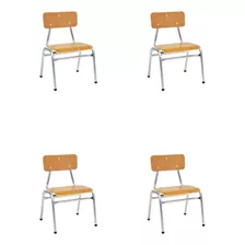 Silla Escolar Pack 4 Unidades