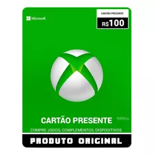 Cartão Presente Microsoft Gift Card Xbox Br R$ 100 Reais