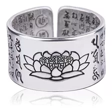 Anillo Budista Meditación Sutra Del Corazón /sakrajoyería 