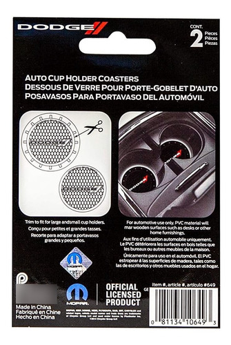 Plasticolor R01 Portavasos Con Logo De Dodge Foto 4