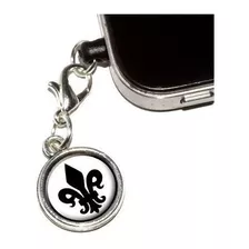 Graficos Y Mas Fleur De Lis Negro En Blanco Antidust Plug