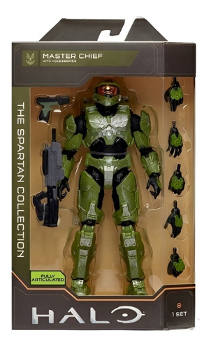 Figura De Acción Halo Master Chief Spartan Collection Hlw0018 De Jazwares