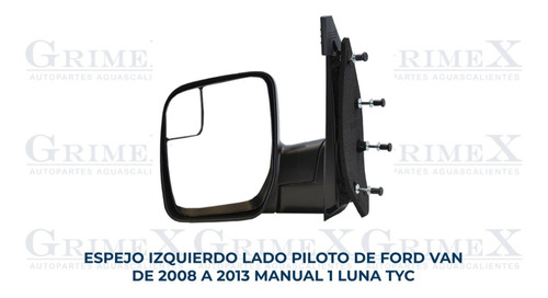 Espejo Ford Van 2008-2009-2010-2011-2012-2013 1 Luna Man Ore Foto 2