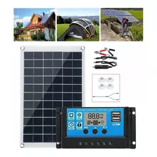 Kit De Panel Solar De 100w + Controlador Solar Cc 2 En 1