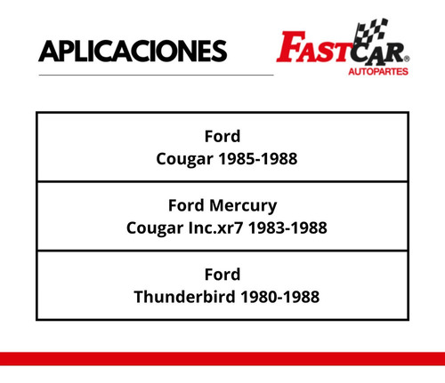 Amortiguadores Ford Mercury Cougar Inc.xr7 1983 A 1988 Kit 4 Foto 4