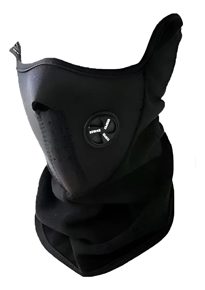 Mascara Frio Barbijo Tapaboca Neoprene Polar Bagattini Motos Negro