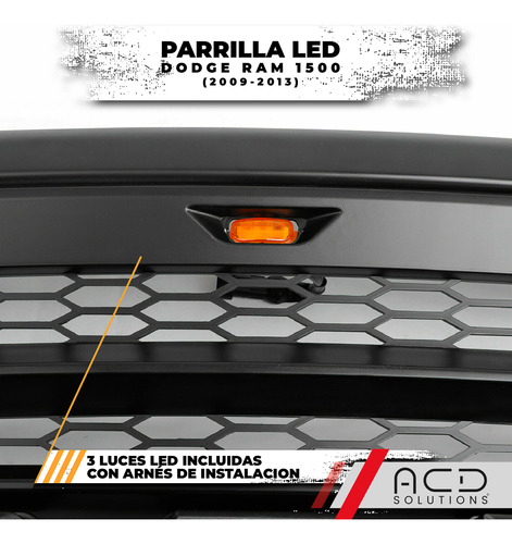 Parrilla Led Tipo Dodge Ram 1500 2009 2010 2011 2012 2013 Foto 4