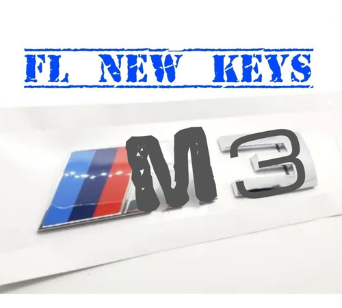 Emblema Cajuela Bmw /// M3 Premium Serie 3 Cromo Foto 3