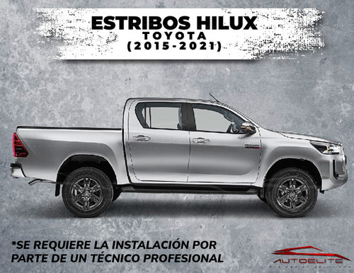 Estribos Hilux Toyota 4pts 2015 16 17 18 19 2020 2021 Torus Foto 4