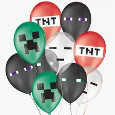 Bexiga Balões São Roque Jogos Pixel Sortido - 25 Unid