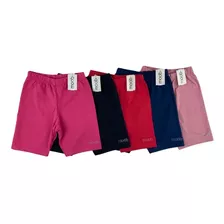Kit 5 Shorts Infantil 1 Ao 16 Bermuda Menina Atacado Sortido