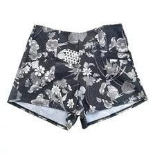 Short Floreado Tiro Alto Mujer Verano Estilo Vintage Xs S 